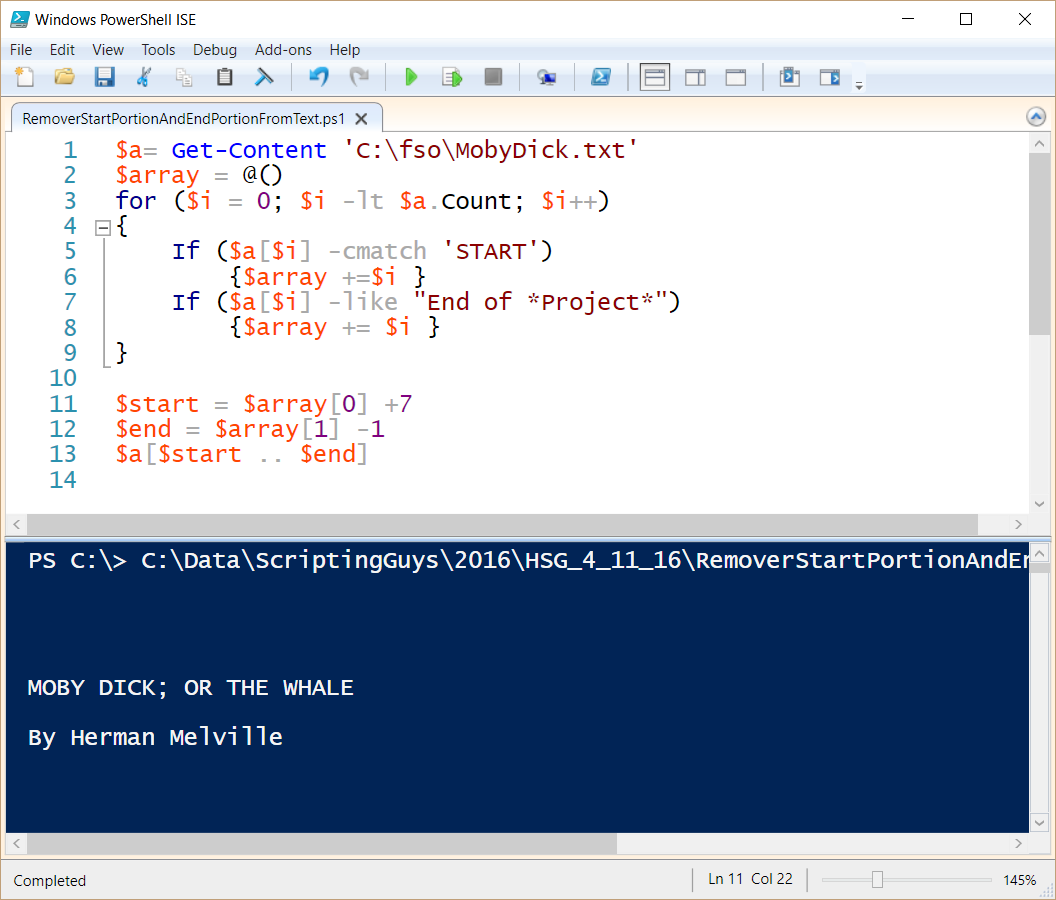 read text file powershell